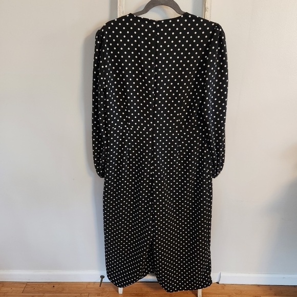 Zara Woman Large polka dot palazzo cropped wide leg jumpsuit - Picture 6 of 6